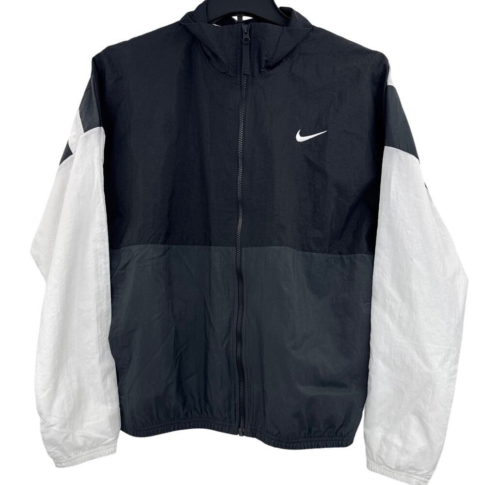 Nike Basketball Jacket Men's Size M Grey Black White Color Block